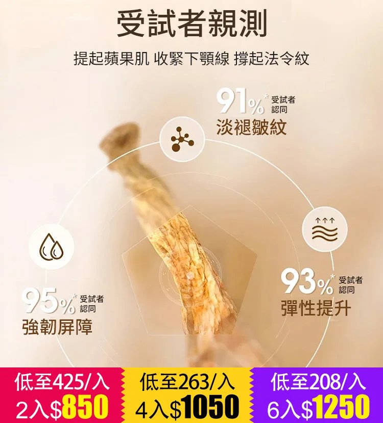 【年輕30歲】緊緻抗皺抗老保濕人參精粹原液