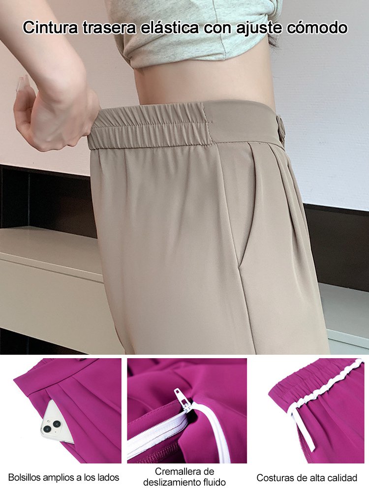 Pantalones anchos y de cintura alta, versátiles y favorecedores para la figura