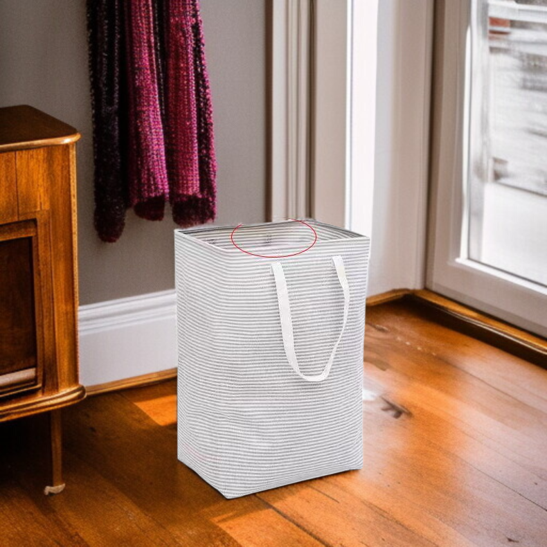 스트라이프 라지 세탁 바구니 접이식 수납 가방 옷 수납 바구니 더러운 옷 바구니 패브릭 세탁 바구니