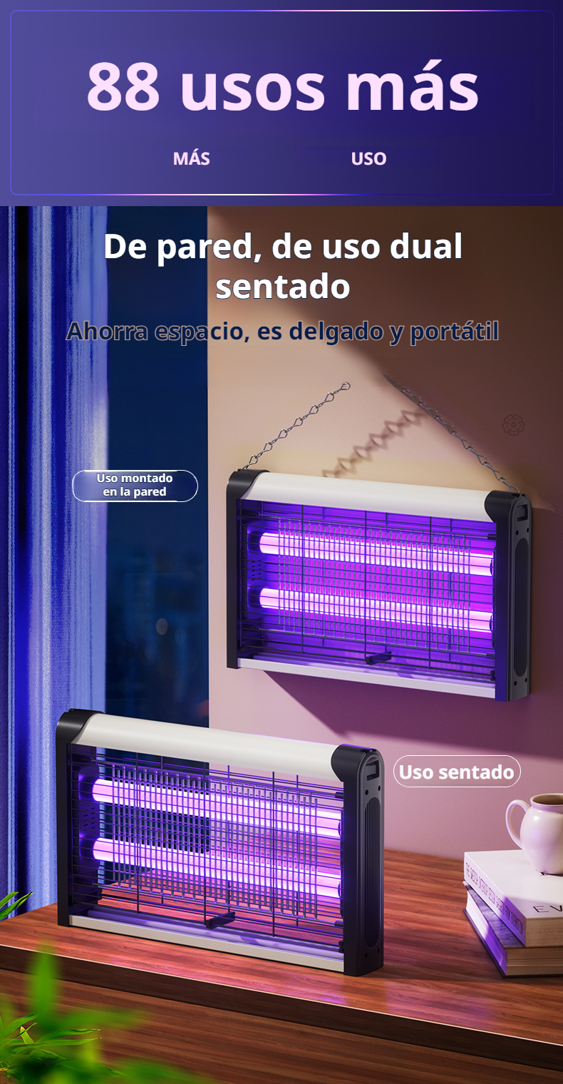 Lámpara multifuncional para control de plagas en interiores