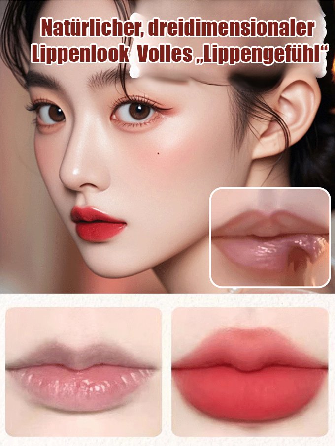 Doppelkopf-Lippenstift und Lippenkonturenstift, der nicht an Tassen haftet.