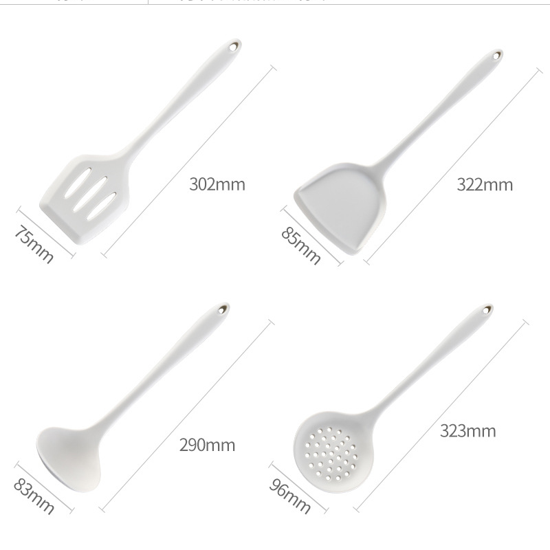 中華厨房用品 食品グレードのノンスティックセット 高温シリコーンヘラ ヘラ スプーンセット キッチンツール