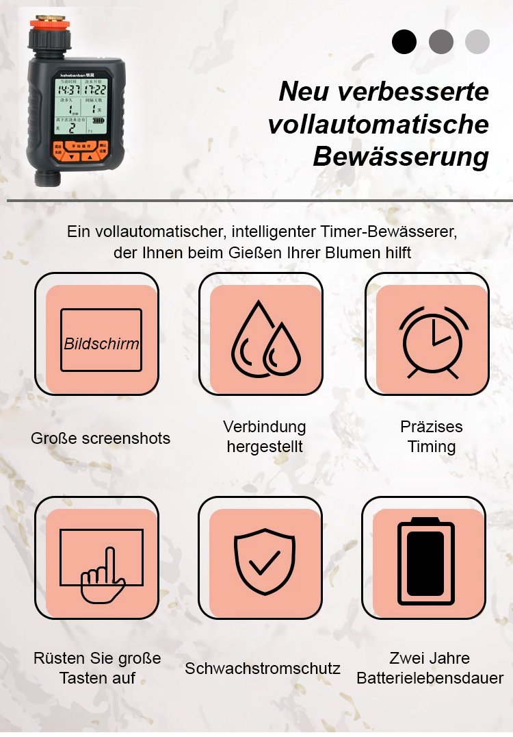 Bewässerungssystem für Zimmer- und Gartenpflanzen