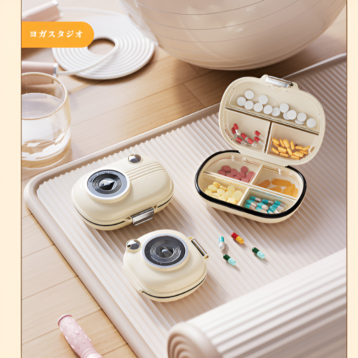 カメラ用小型薬箱旅行用ポータブル収納ボックス密閉防湿コンパートメントイヤホンデータケーブル収納ボックス