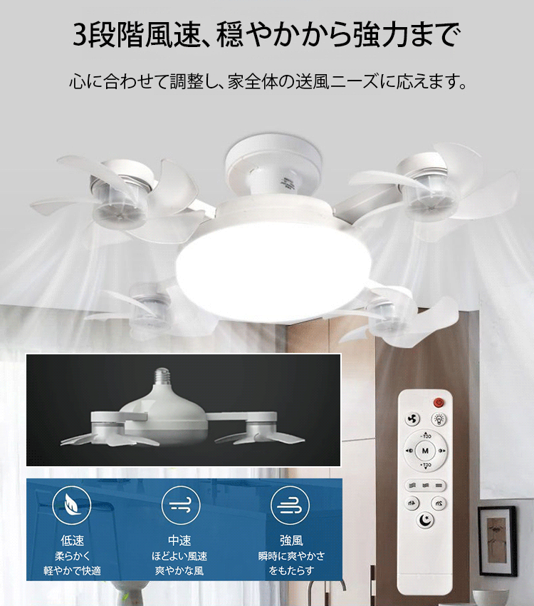 シーリングファンLEDライト