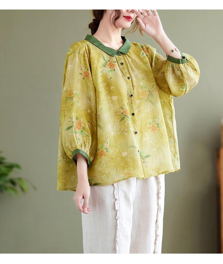 편안한 착용감의 코튼 마 셔츠