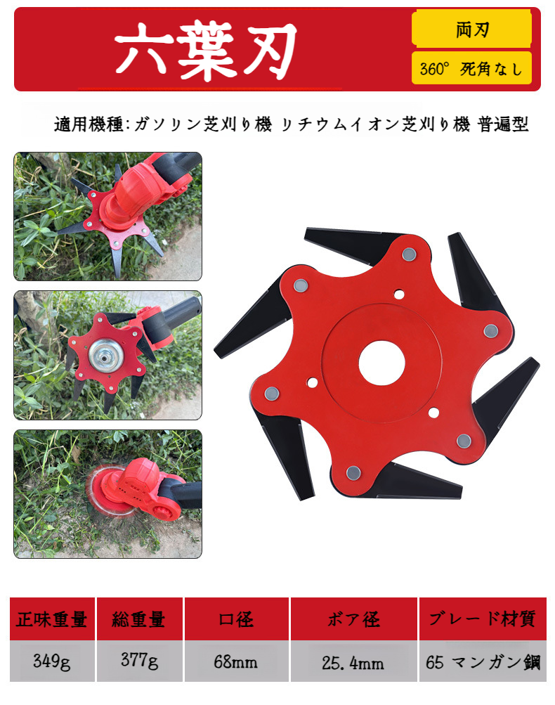 高効率で芝刈りができる5枚刃ブレード