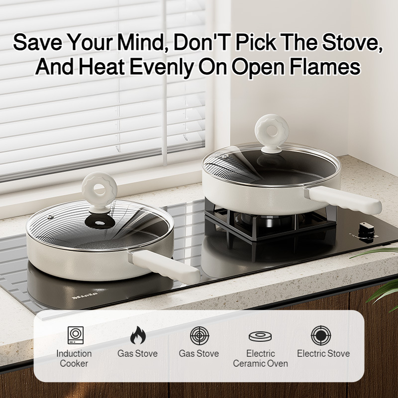 NonStick Fluoride Coated Pan Pan Pan Stable Grip Household Multifunctional NonStick