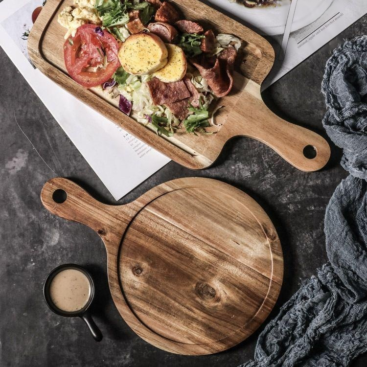 مستطيلة خشبية صينية الطعام الغربي المنزلي