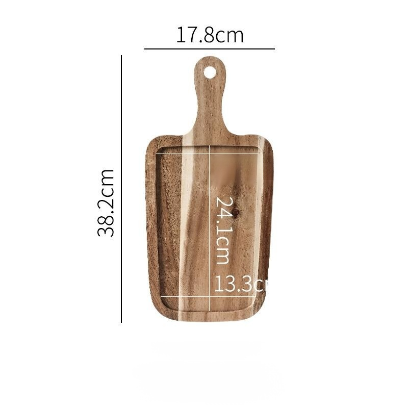 مستطيلة خشبية صينية الطعام الغربي المنزلي