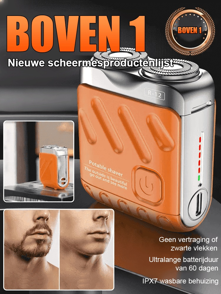 Roterend elektrisch scheerapparaat met dubbele ring