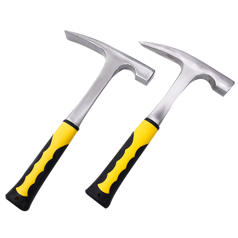 地質ハンマー、プロの地質探査ツール、尖った平頭メイソンハンマー、マイニングハンマー、多機能ハンマー