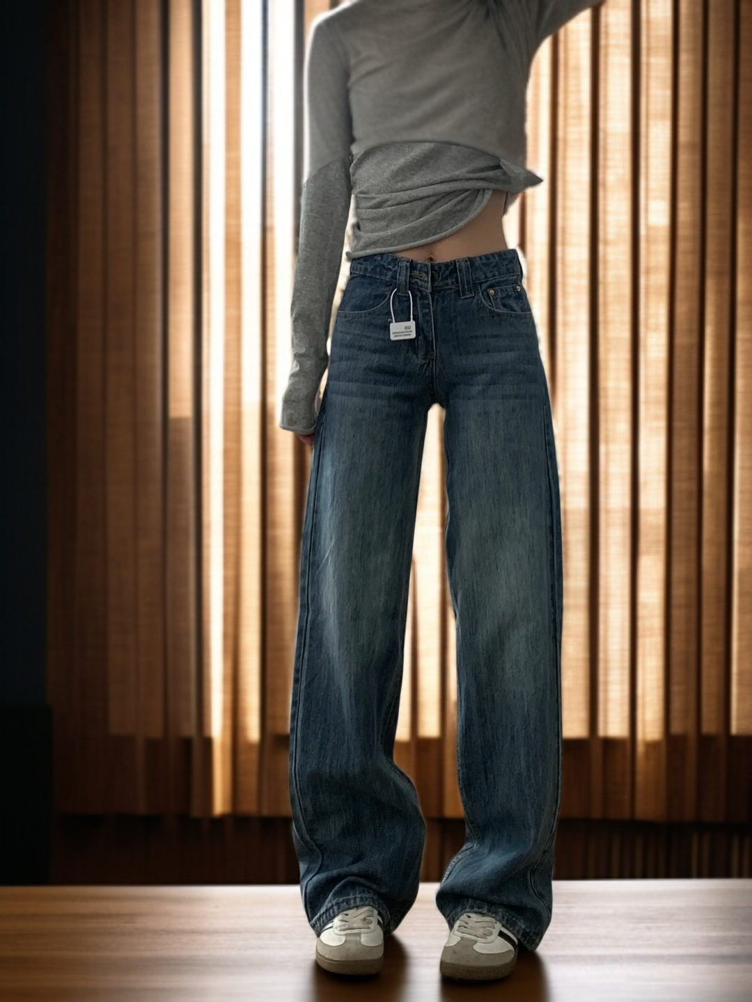 바닥 길이 바지