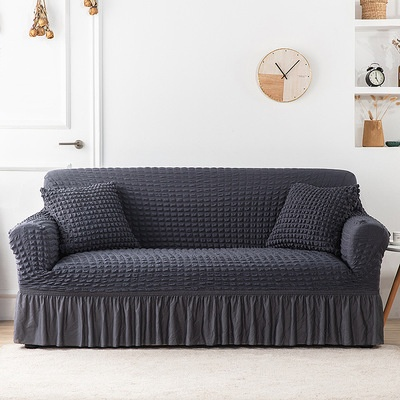 【フリル付きソファーカバー】丈夫でペットの爪による傷や汚れや水などからソファを守れるソファーカバー