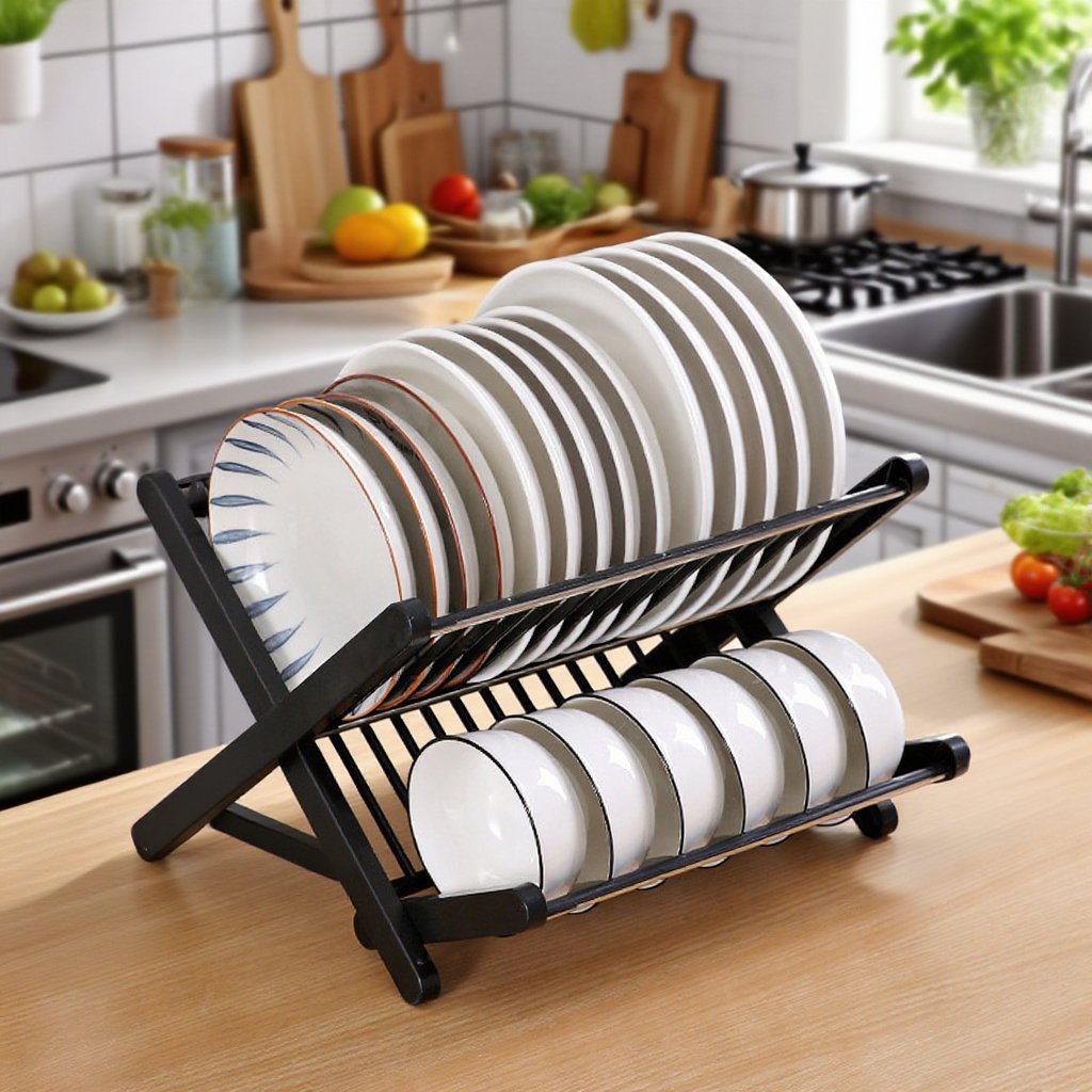 주방에서 접을 수 있는 식판 아스팔트 수납 선반