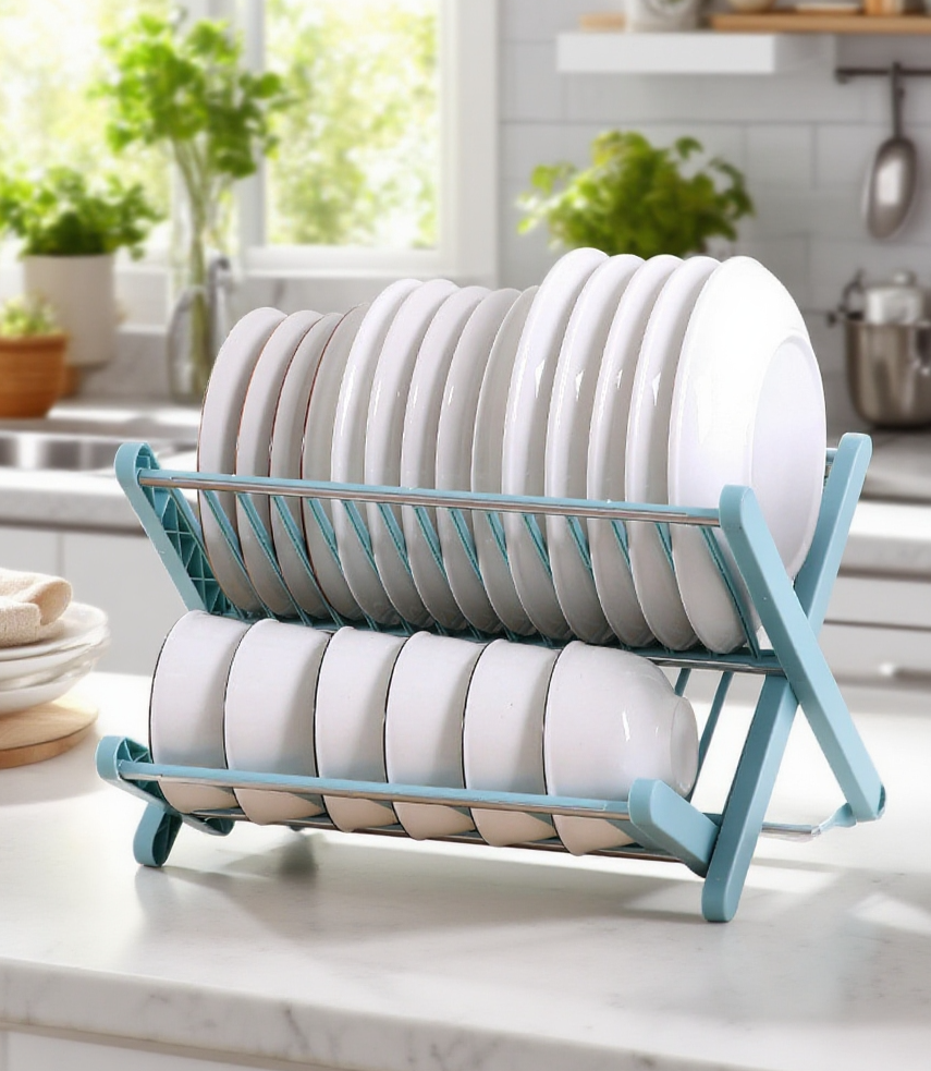 주방에서 접을 수 있는 식판 아스팔트 수납 선반 전체 이미지