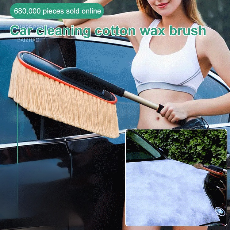 Cotton wax car cleaning mop