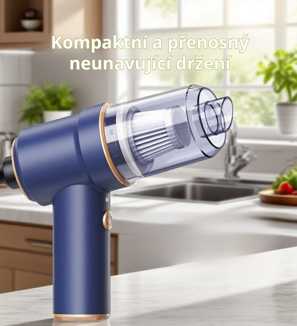 Bezdrátový ruční vysavač pro auto – snadné použití