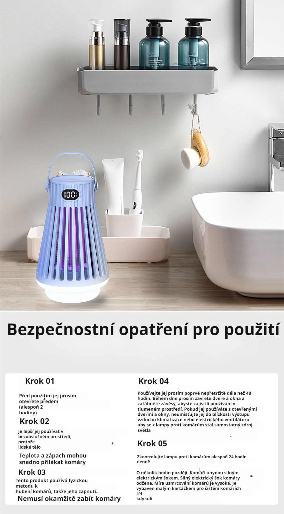 Mosquito shock lamp protecting outdoor gatherings