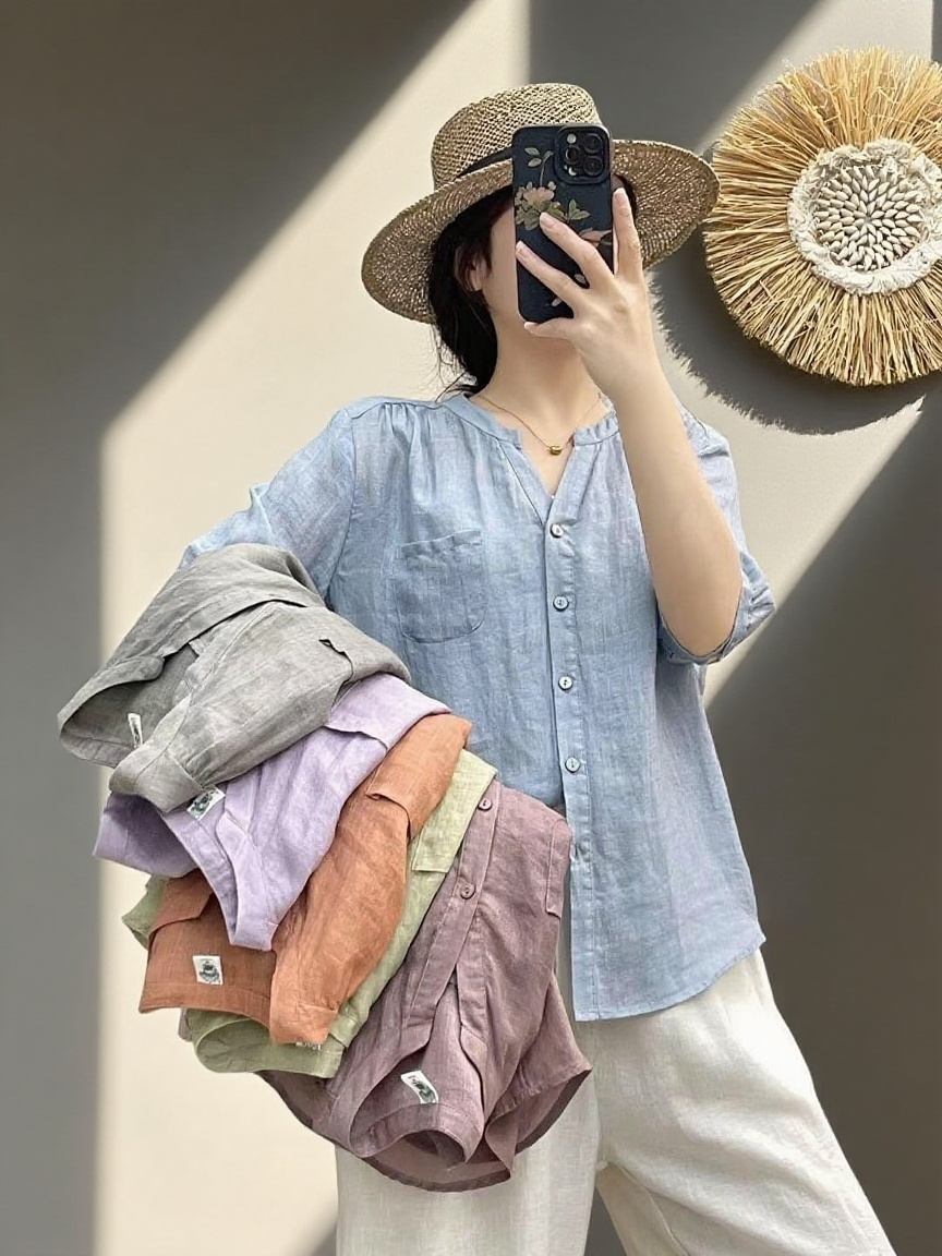 문예 감성 여름 셔츠 스타일링
