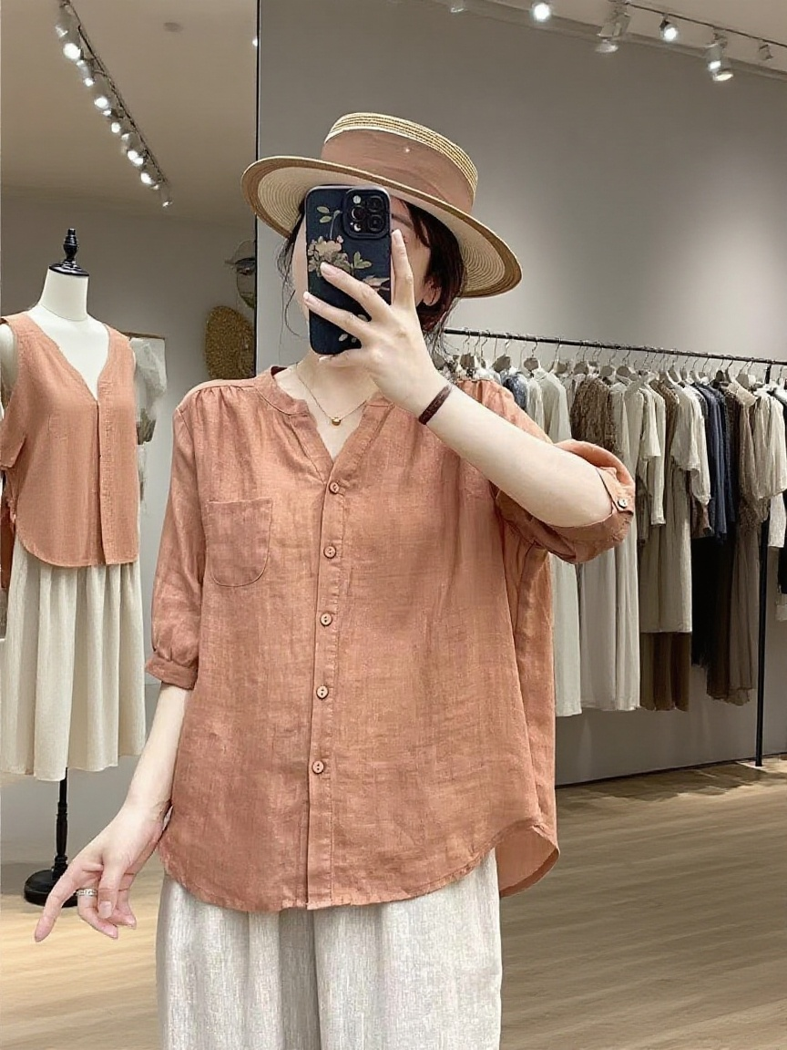 고급스러운 단색 셔츠 클로즈업