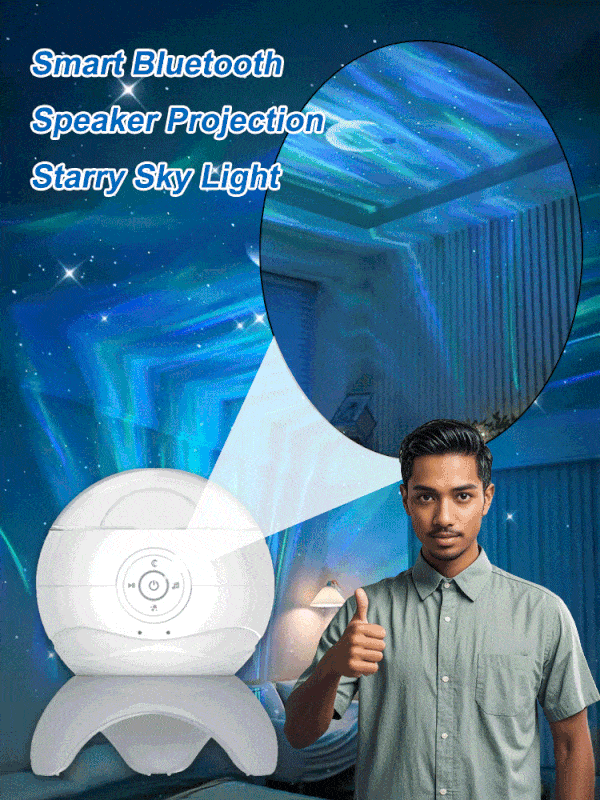 Smart Bluetooth Speaker Projector Starry Sky Lamp