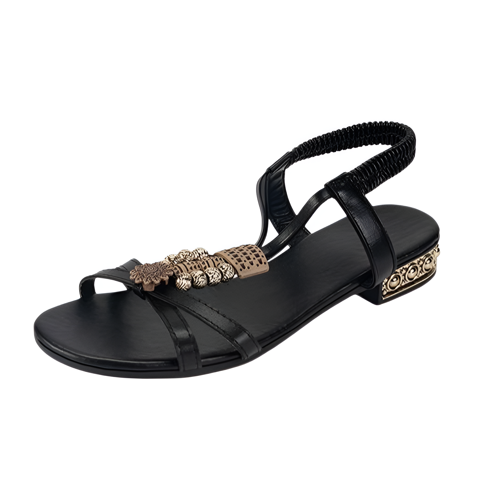 2025年新作サンダル、夏用アウトドアビーチシューズ、女の子用ワンワードバックルサンダル、女性用ローマサンダル