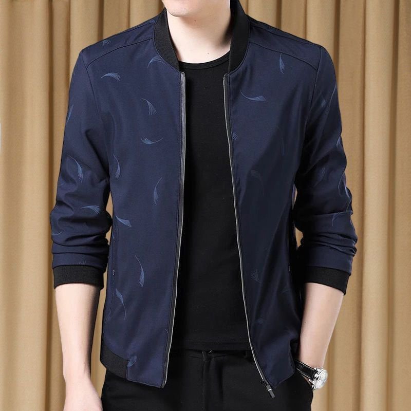 メンズジャケット 中年 立ち襟 アウター カジュアル 薄手タイプ