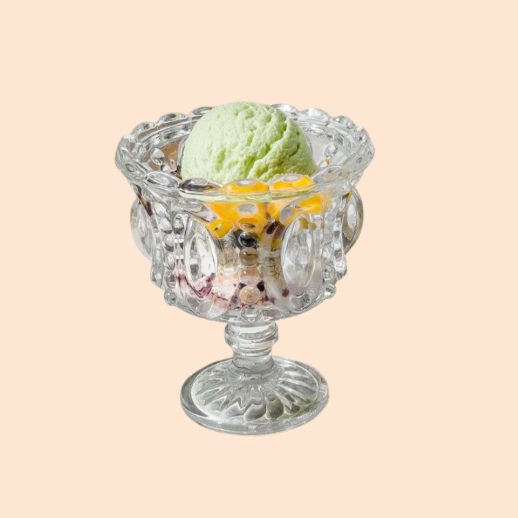 クラシックなハイステムデザインの家庭用デザートグラス