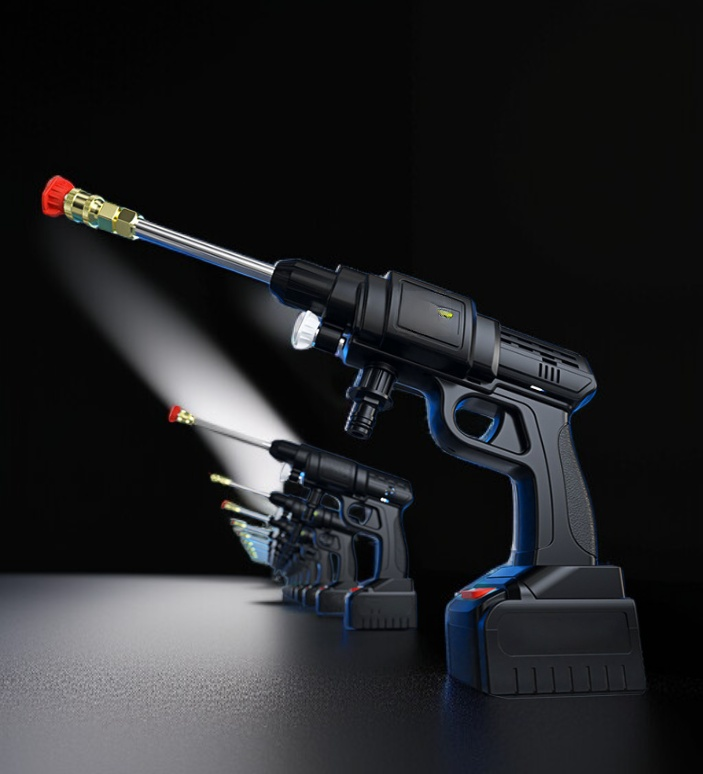 Elektrische Haushalts-Hochdruck-Autowaschpistole mit Lithiumbatterie