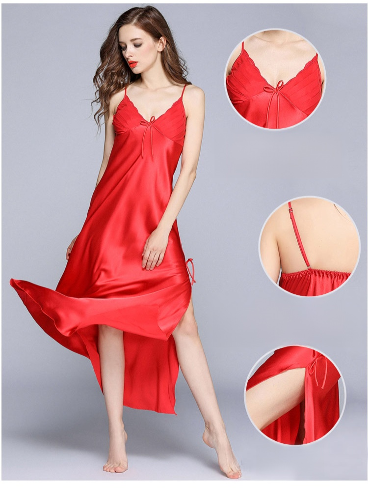 セクシーなVネックナイトドレス