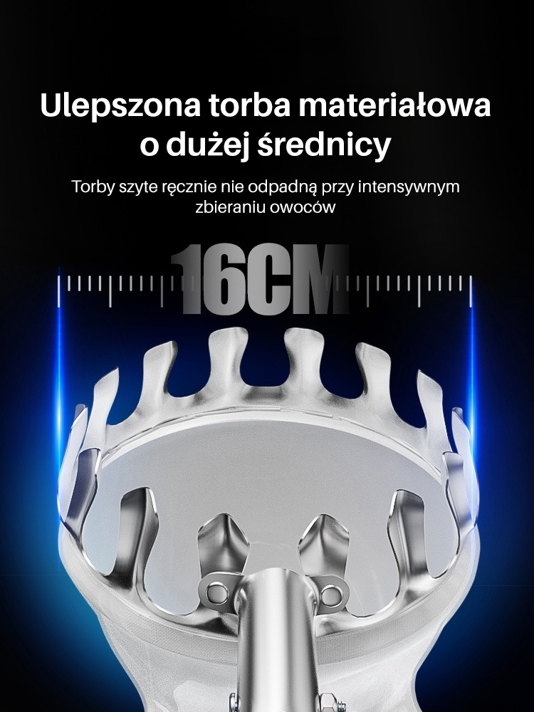 Teleskopowy podbierak do owoców