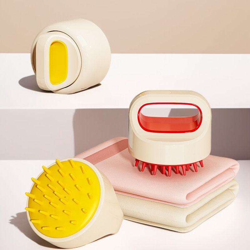 Scalp cleansing massage shampoo comb