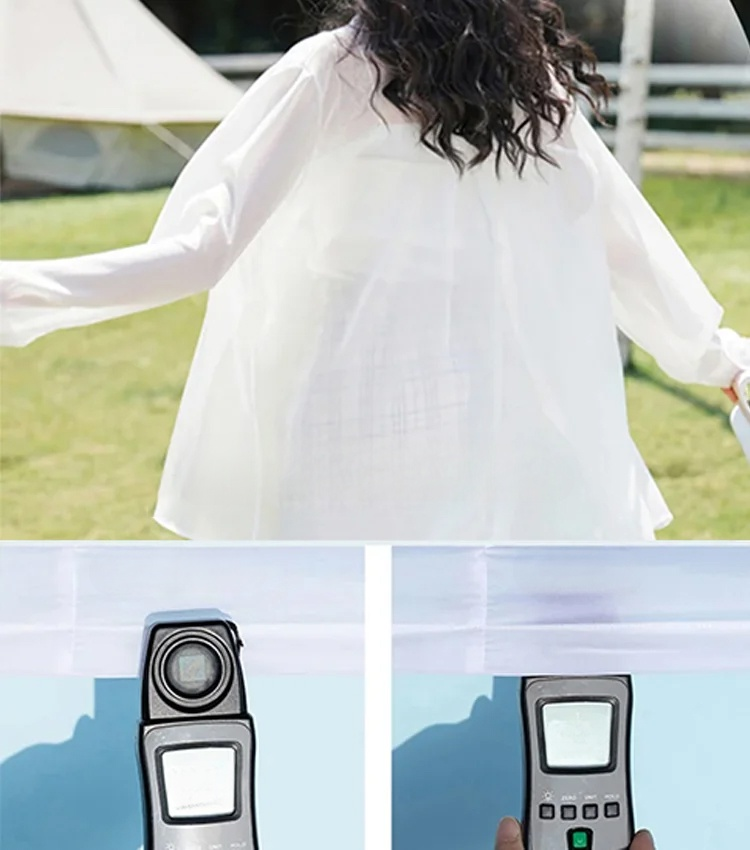 디자이너 여름 자외선 차단 심풀 블라우스