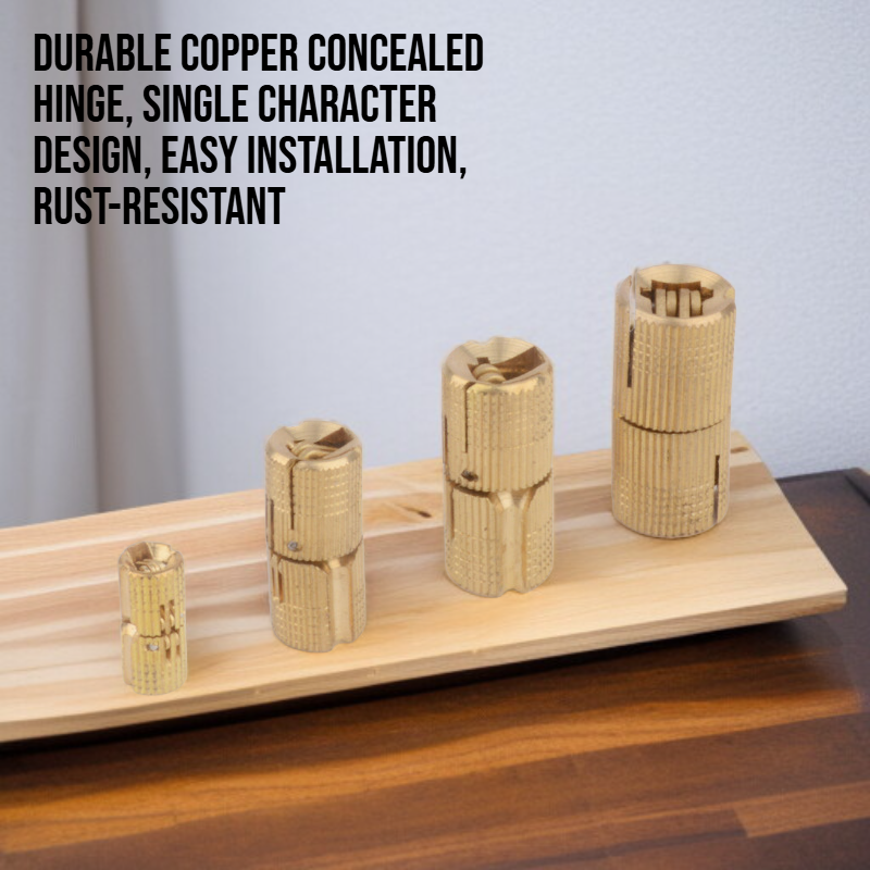 One character copper concealed hinge