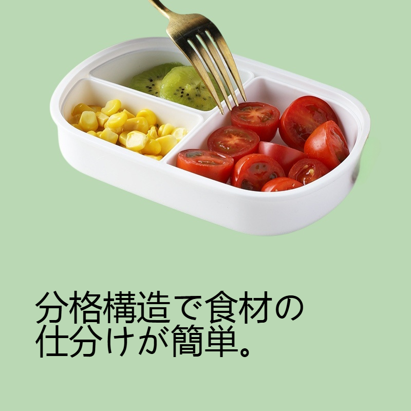 分格帯蓋ランチ弁当箱