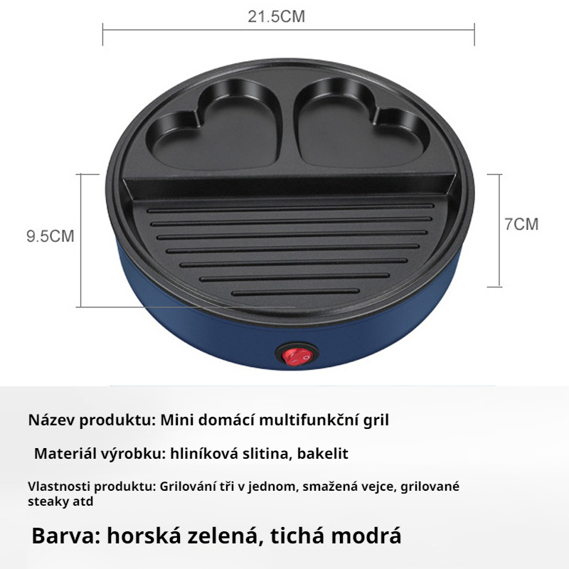 Mini přenosný multifunkční stroj na smažení vajec pro domácnost