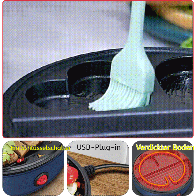 Mini tragbarer, multifunktionaler Grill für Zuhause