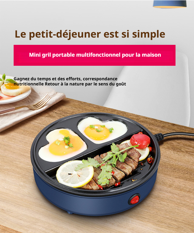 Mini gril portable multifonction pour la maison sur une table de cuisine