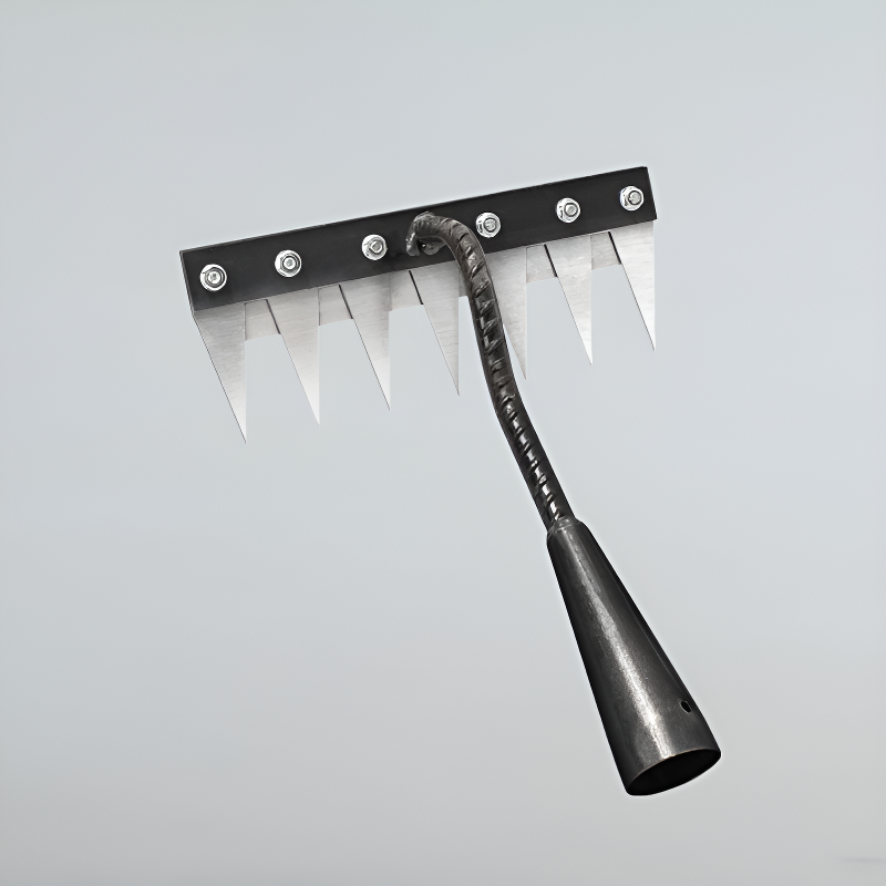 Detachable agricultural weeding manganese steel rake