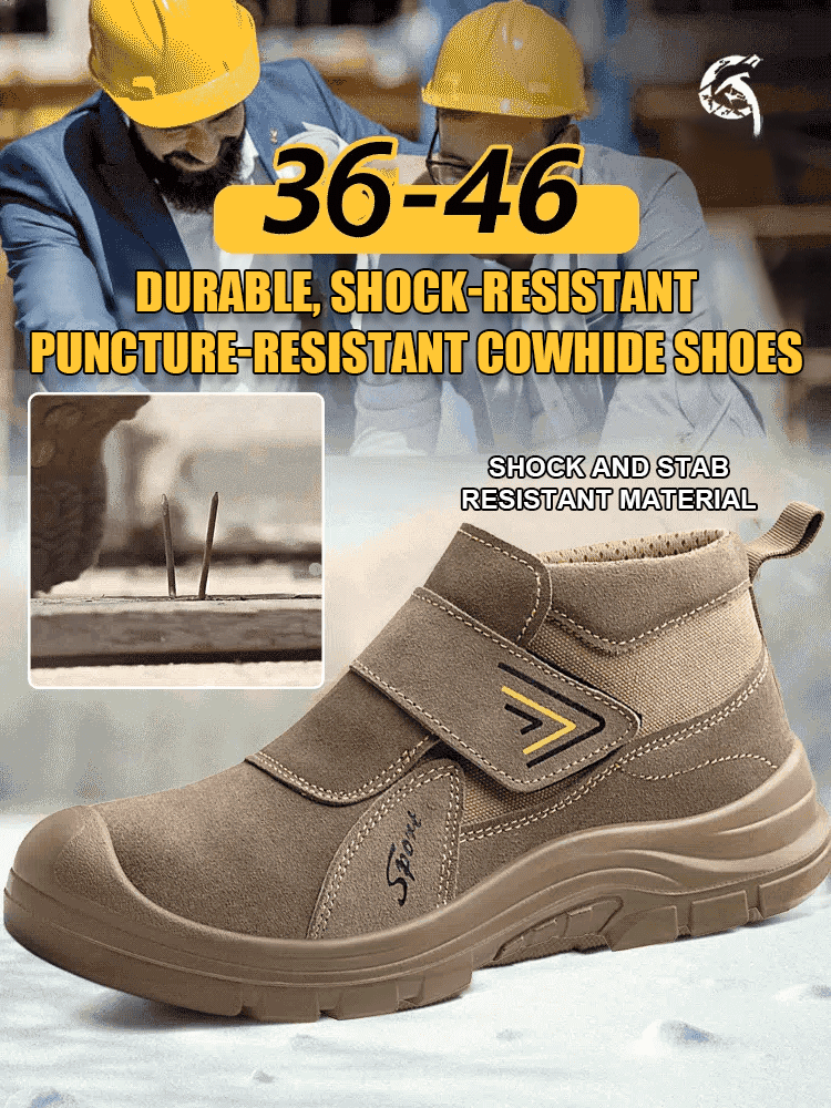 German imported safety work shoes with anti-smash, anti-puncture, waterproof, and anti-slip features