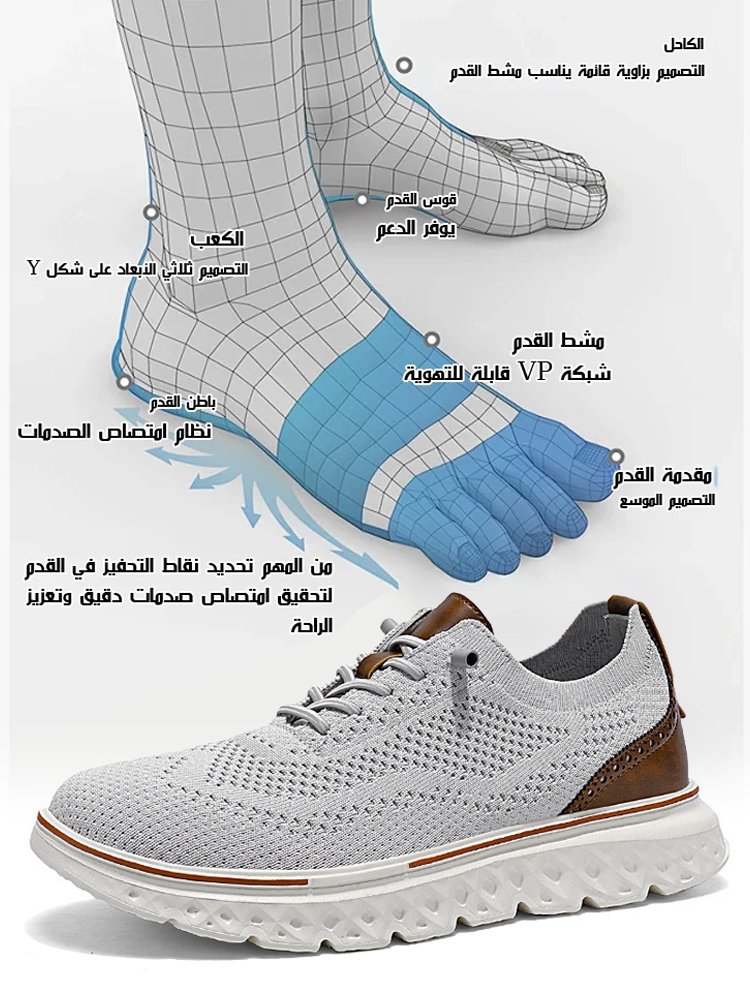 【مصمم من قبل دكتوراه العظام】 حذاء رياضي للعناية بالقدم لكبار السن ومتوسطي العمر