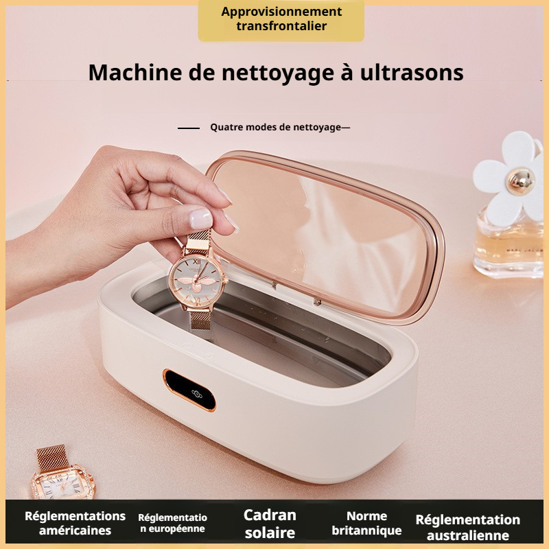 Nettoyeur portable mini pour lunettes, montres et appareils dentaires à domicile