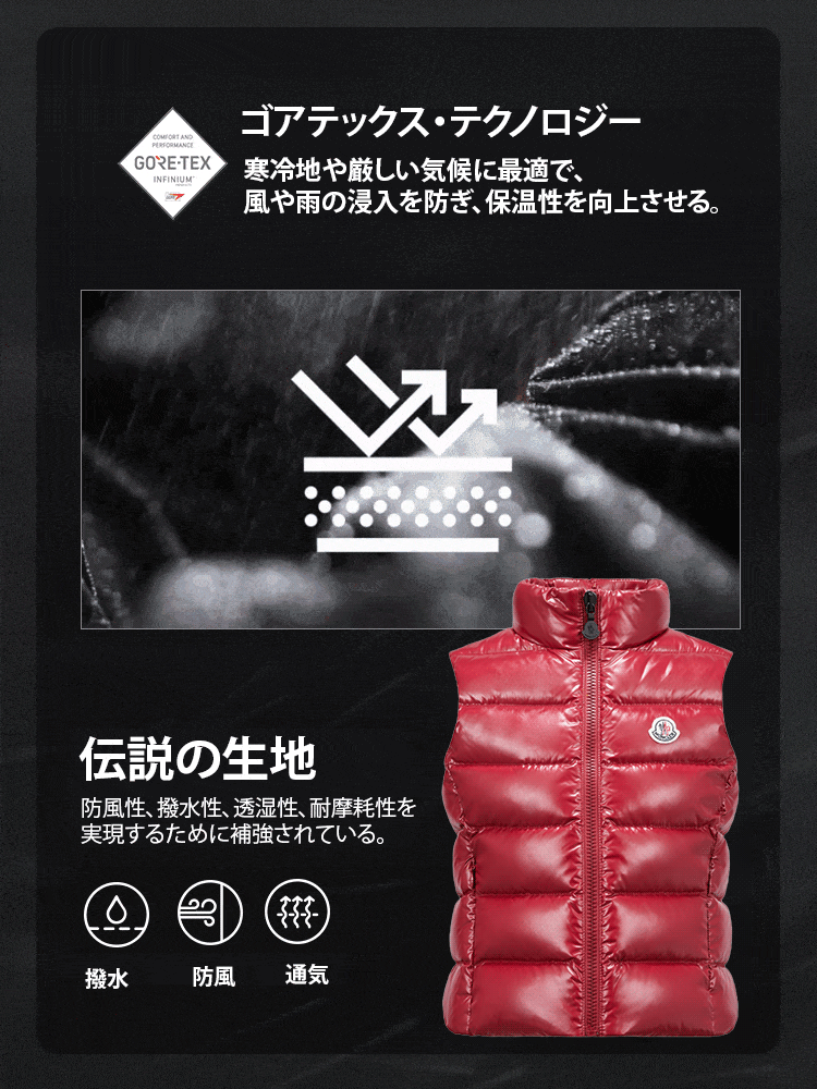 男女兼用ダウンベスト