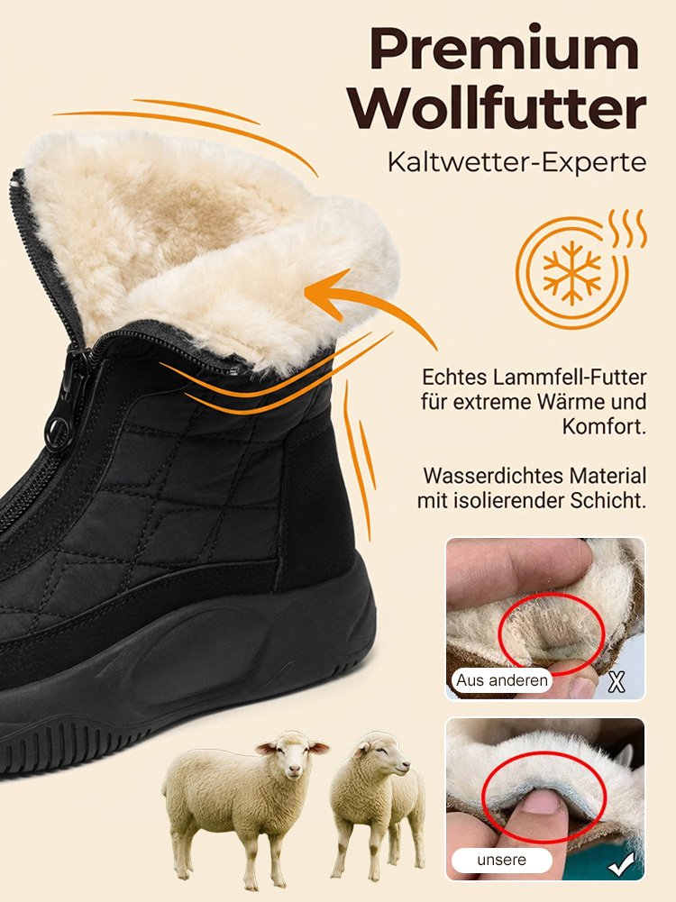 Gepolsterte Stiefel aus verdicktem Leder