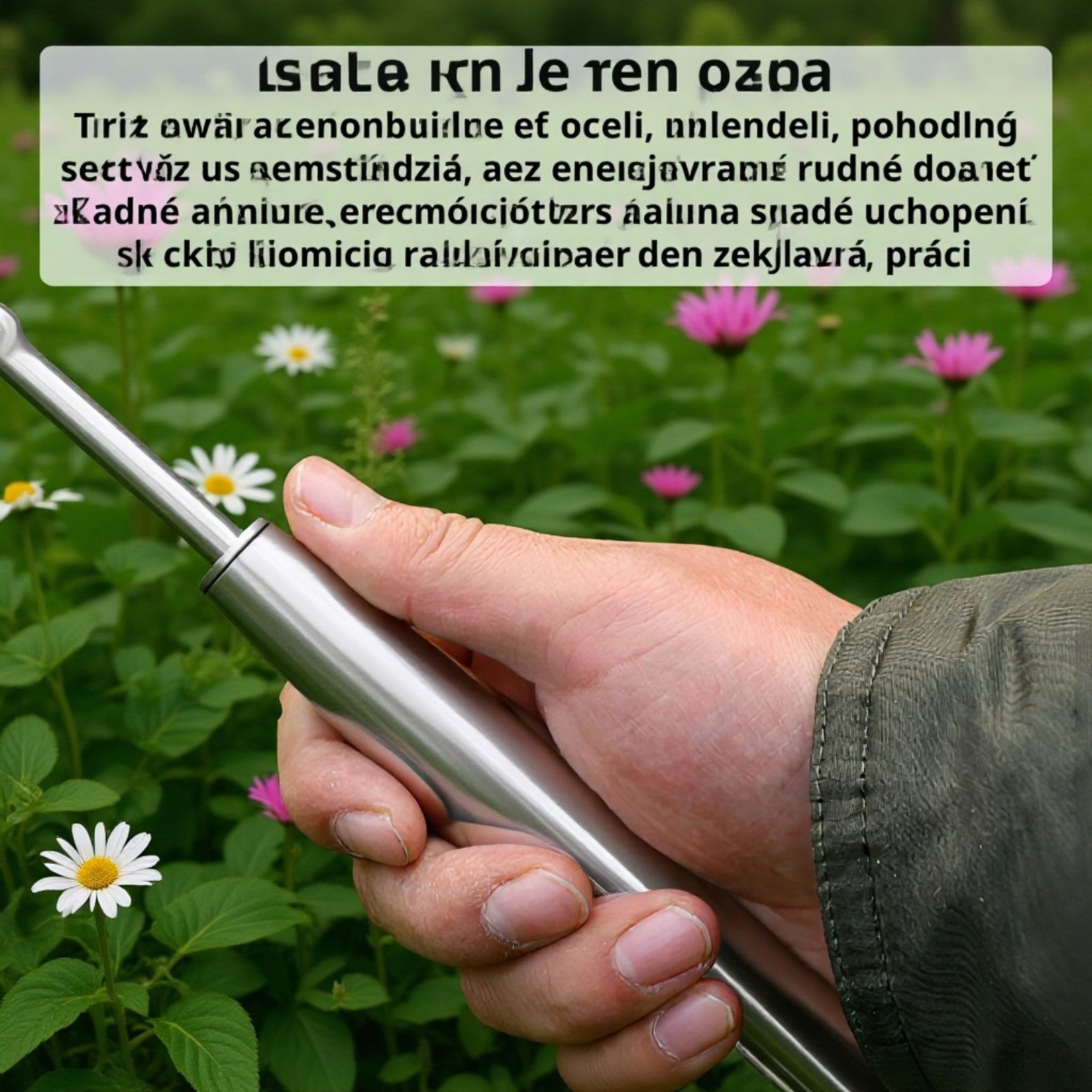 Vícehroté zahradní hrábě z nerezové oceli s pevnou rukojetí, malý ruční nástroj na zahradu i k moři