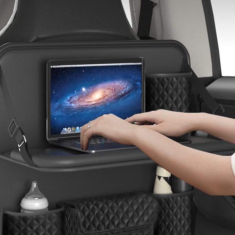 車用シート収納バッグ 多機能車載テーブル シートバック収納袋