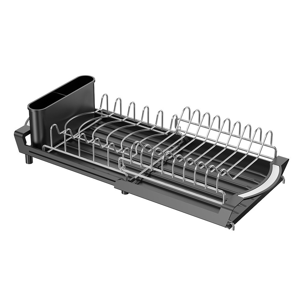 引き出し式水切り付き多機能食器ラック