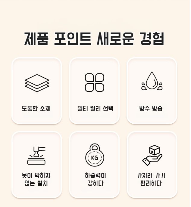 현관 문 뒤에 걸린 멀티 빨판 행거