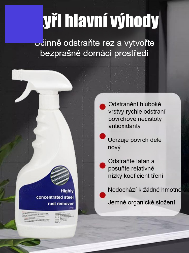 Silný ocelový odstraňovač rezi